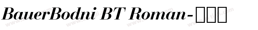 BauerBodni BT Roman字体转换